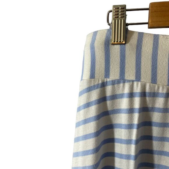 J. Crew Cotton Blend Blue White Striped Midi Skirt Size XS - Picture 7 of 7